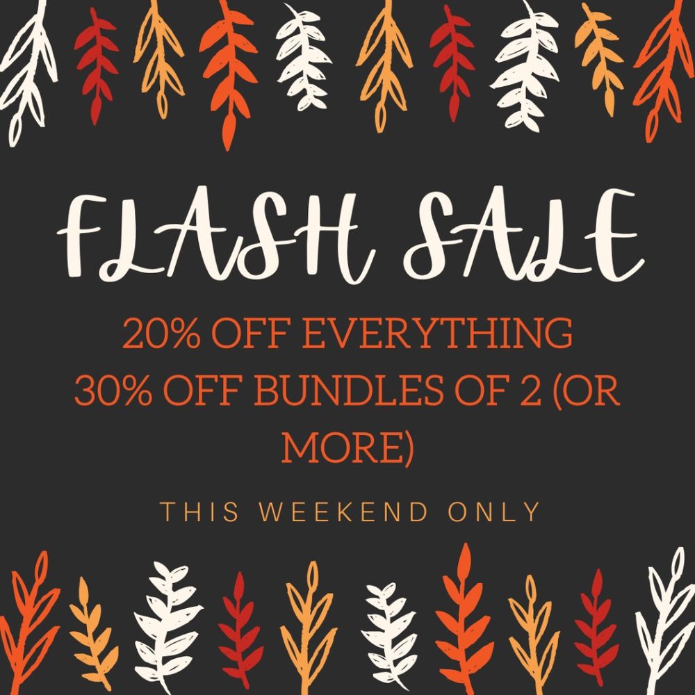 ⚡ Flash Sale This Weekend⚡ 20-30% OFF EVERYTHING!